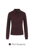 [2 SET] Brushed Airy Fit Slim Fit Long Sleeve Polo Shirt