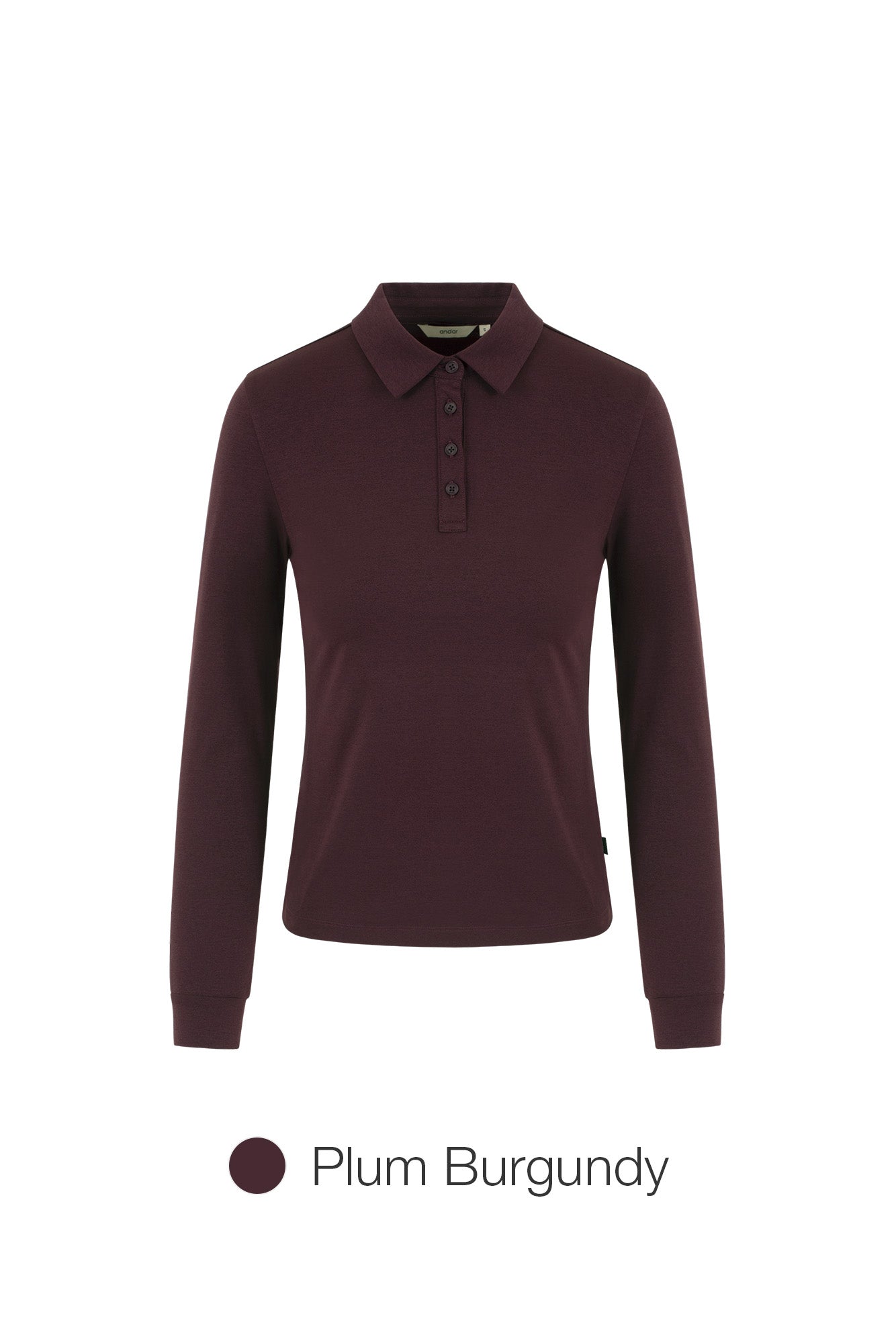 Brushed Airy Fit Slim Fit Long Sleeve Polo Shirt