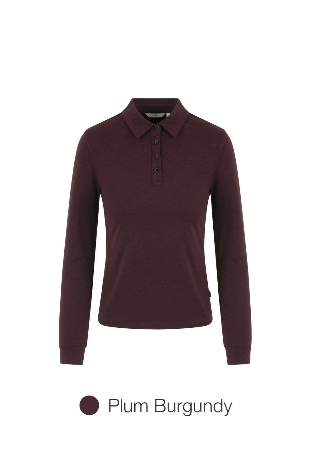 Brushed Airy Fit Slim Fit Long Sleeve Polo Shirt