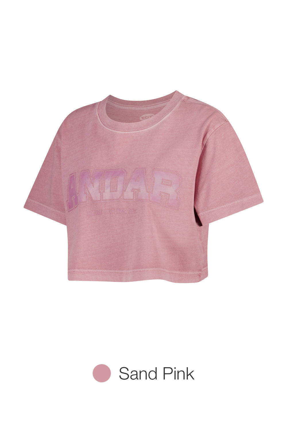 ANDAR Pigment Dyed Cropped Short Sleeve