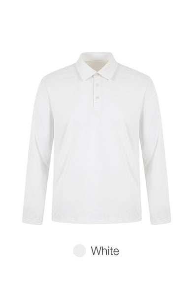 Men's Airy Fit Long Sleeve Polo Shirt