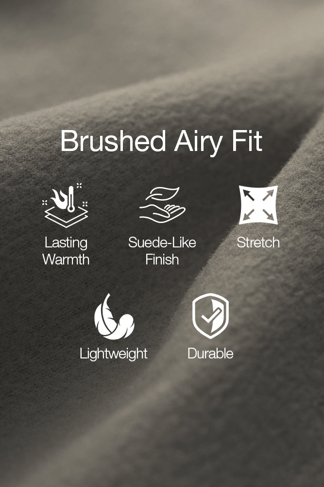 Brushed Airy Fit Slim Fit Long Sleeve Polo Shirt