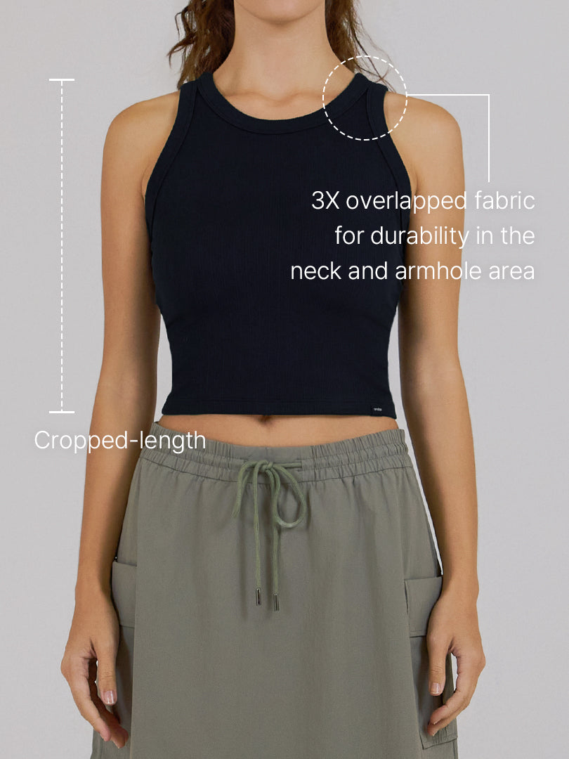 Ribbed Cropped Tank Top