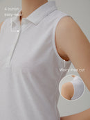 Pique Polo Slim-Fit Sleeveless