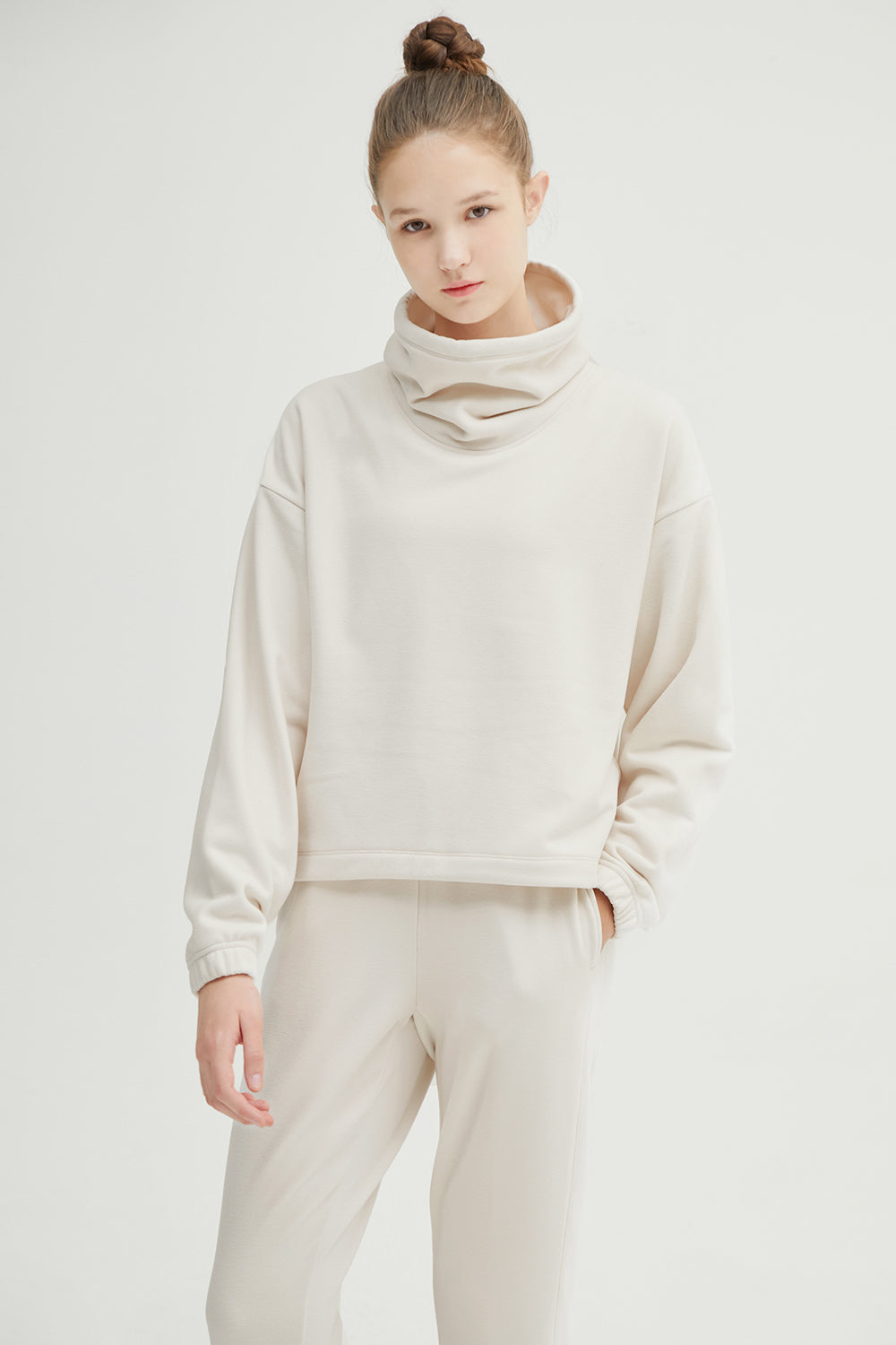 Soft Fleece High-neck Pullover Shirt - andar
